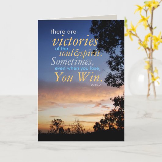 Sunset Dusk Sky Clouds Quote Kaart (Gele Bloem)