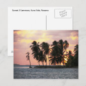 Sunset, E Lemmons, Kuna Yala, Panama Briefkaart (Voorkant / Achterkant)