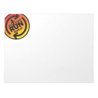 Sunset Eat Sleep Run Herhalen Gewoon papier Notitieblok