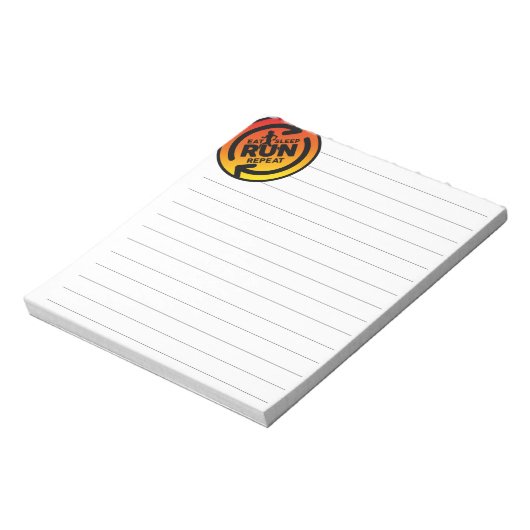 Sunset Eat Sleep Run Herhaling Runners Lined Notitieblok (Linkerzijde)