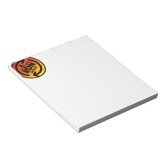 Sunset Eat Sleep Run Herhaling Runners Plain Paper Notitieblok (Schuin)