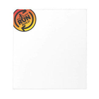 Sunset Eat Sleep Run Herhaling Runners Plain Paper Notitieblok