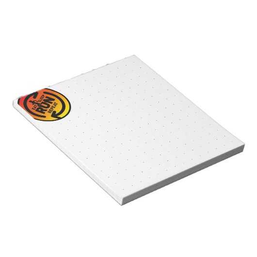 Sunset Eat Sleep Run Herhalingsritten gedemonteerd Notitieblok (Schuin)