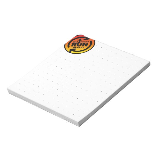 Sunset Eat Sleep Run Herhalingsritten gedemonteerd Notitieblok (Linkerzijde)