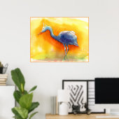 Sunset Egret Poster (Thuiskantoor)