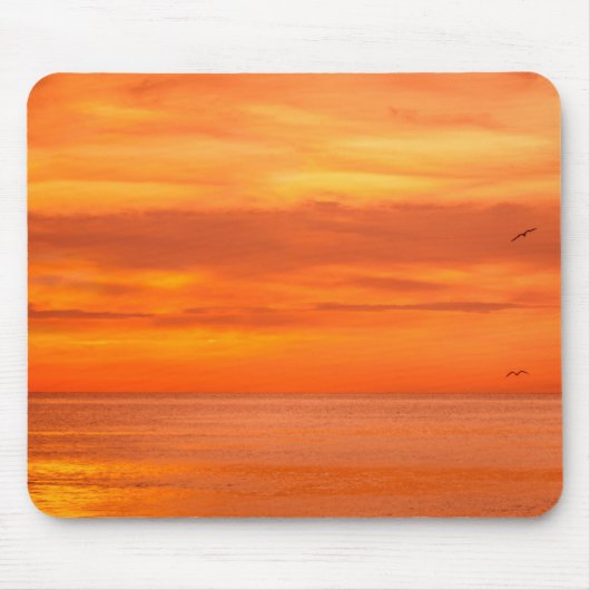 Sunset Elegant Red Oranje Yellow Modern Sjabloon Muismat (Voorkant)
