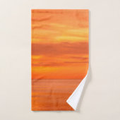Sunset Elegant Red Oranje Yellow Trendy Sjabloon Bad Handdoek (Handdoek)