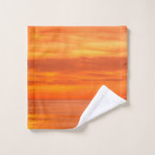 Sunset Elegant Red Oranje Yellow Trendy Sjabloon Bad Handdoek (Wasdoekje)