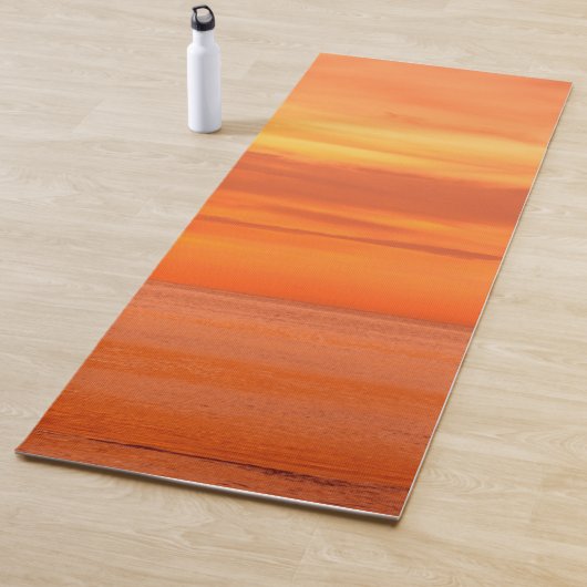 Sunset Elegant Sjabloon Red Oranje Zee Sky Clouds Yogamat (In situ)