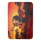 Sunset Elephant Badmat (Voorkant Verticaal)