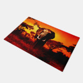Sunset Elephant Deurmat (Schuin)