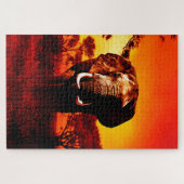 Sunset Elephant Legpuzzel (Horizontaal)