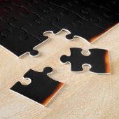 Sunset Elephant Silhouette Puzzle Legpuzzel (Zijkant)