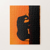 Sunset Elephant Silhouette Puzzle Legpuzzel (Verticaal)