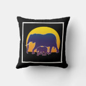 Sunset Elephants Kussen (Achterkant)