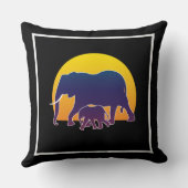 Sunset Elephants Kussen (Achterkant)