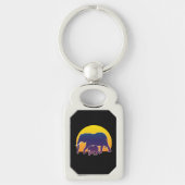 Sunset Elephants Sleutelhanger (Voorkant)