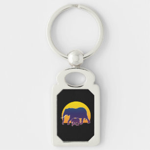Sunset Elephants Sleutelhanger