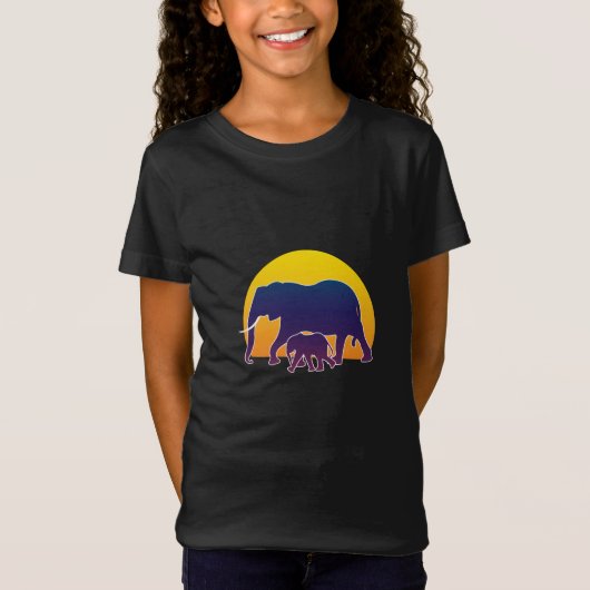 Sunset Elephants T-shirt (Voorkant)