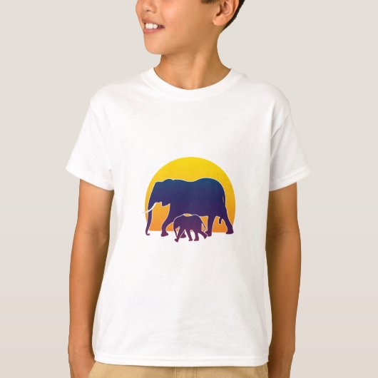 Sunset Elephants T-shirt (Voorkant)