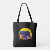 Sunset Elephants Tote Bag (Achterkant)