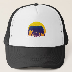 Sunset Elephants Trucker Pet