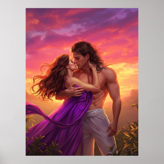 Sunset Embrace of Love Poster (Voorkant)