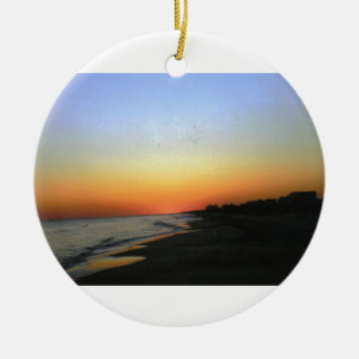 SUNSET EMERALD ISLE KERAMISCH ORNAMENT