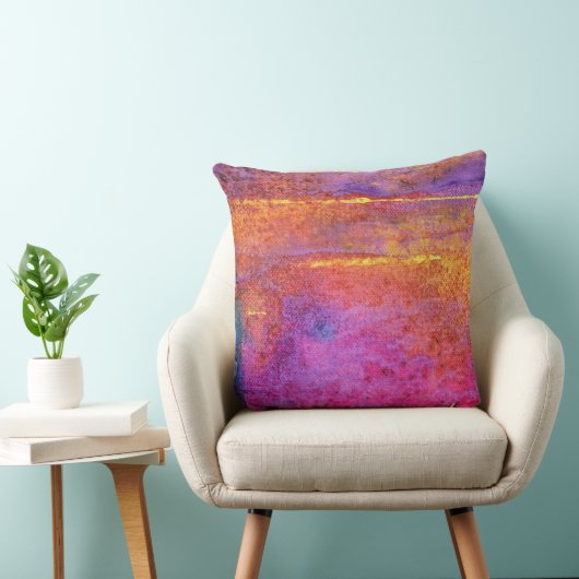 Sunset Emotion abstract lila, mauve en lemon Kussen (Stoel)