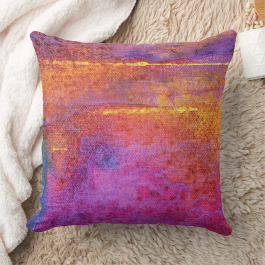 Sunset Emotion abstract lila, mauve en lemon Kussen (Deken)