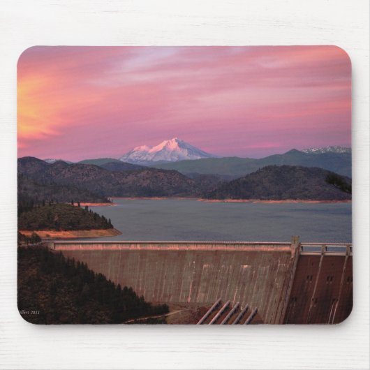 Sunset en Mt. Shasta Mousepad Muismat (Voorkant)
