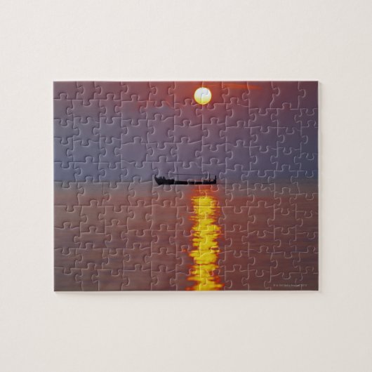 Sunset en Zee 2 Legpuzzel (Horizontaal)
