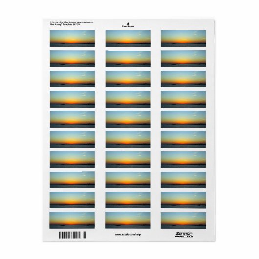 Sunset Etiket (Full Sheet)