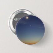 Sunset Evening Moon Stars Ronde Button 5,7 Cm (Voorkant /achterkant)