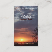 Sunset Evening Skies Visitekaartje (Achterkant)