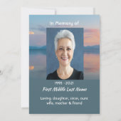 Sunset Evening Sky Dusk Celebration Life Service Kaart (Achterkant)