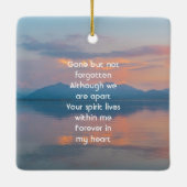Sunset Evening Sky Dusk Memorial Pocket Keepsake Keramisch Ornament (Achterkant)