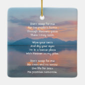 Sunset Evening Sky Dusk Memorial Pocket Keepsake Keramisch Ornament (Achterkant)