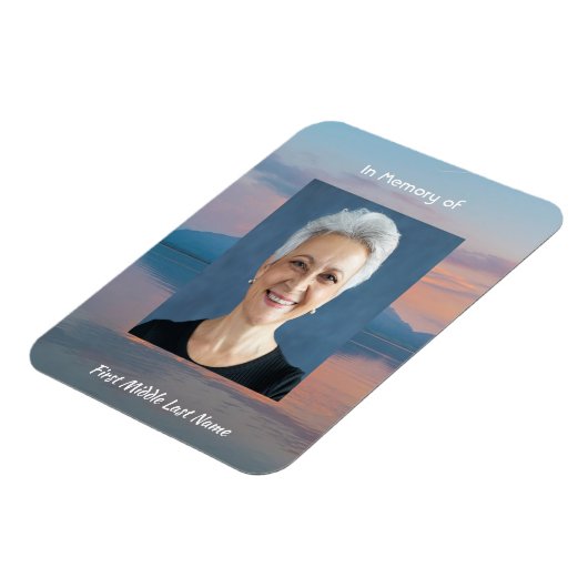 Sunset Evening Sky Dusk Memorial Pocket Keepsake Magneet (Linkerzijde)