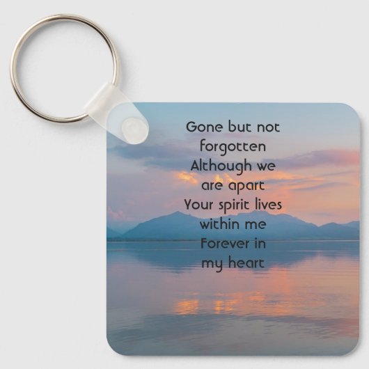 Sunset Evening Sky Dusk Memorial Pocket Keepsake Sleutelhanger (Voorkant)