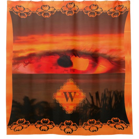 Sunset Eye 2106 Douchegordijn (Voorkant)