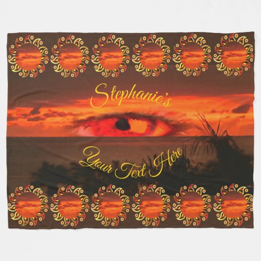 Sunset Eye 2106 Fleece Blanket (Voorkant (Horizontaal))
