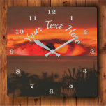 Sunset Eye 2106 Vierkante Klok<br><div class="desc">Het schilderen van het Collectie "Zonneoogoog 2106"personaliseert op de productpagina of klikt de knoop "aanpast"voor meer ontwerpopties. Ontwerp gemaakt van mijn schilderij "Sunset Eye 2106", die een zonsondergang uit het balkon van mijn vrienden vastlegt en dit oog in de wolkenvorming zag. Overeenkomende producten zijn beschikbaar in dit collectie.</div>