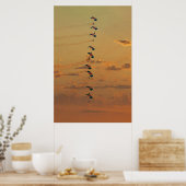 Sunset Falcons Stack Formation Poster (Keuken)