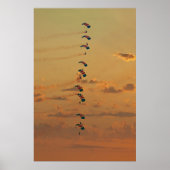 Sunset Falcons Stack Formation Poster (Voorkant)