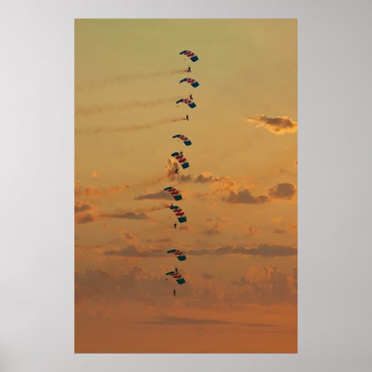 Sunset Falcons Stack Formation Poster (Voorkant)