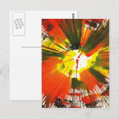 Sunset Fall Colors Spin Art Briefkaart (Voorkant / Achterkant)