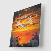 Sunset familie 2584 vierkante klok (Hoek)