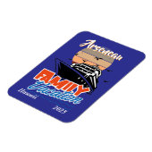 Sunset Familie Vakantie Blauw Personaliseren Magneet (Linkerzijde)