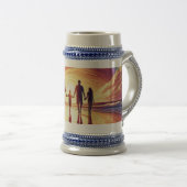 Sunset Family Beach Walk Beer Stein – Mok (Voorkant rechts)